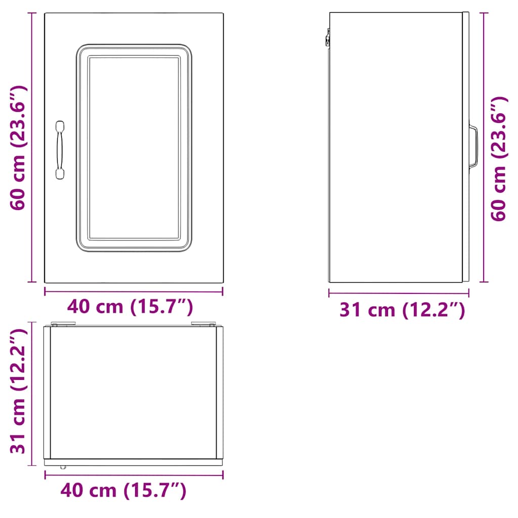 ντουλάπι τοίχου κουζίνας "Kalmar" Παλιό ξύλο μηχανουργικό ξύλο
