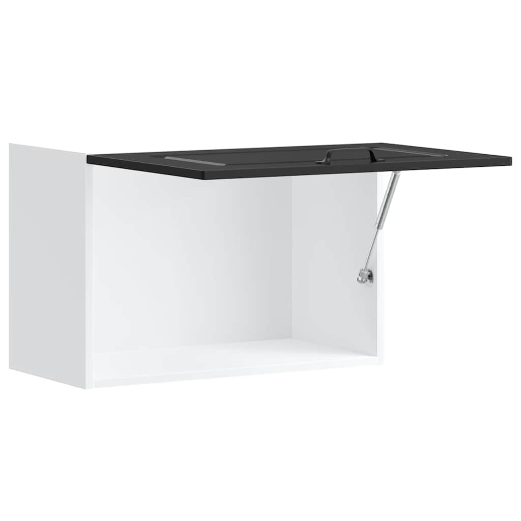 ντουλάπι τοίχου κουζίνας "Kalmar" Μαύρο κατασκευασμένο ξύλο - Pakobazaar