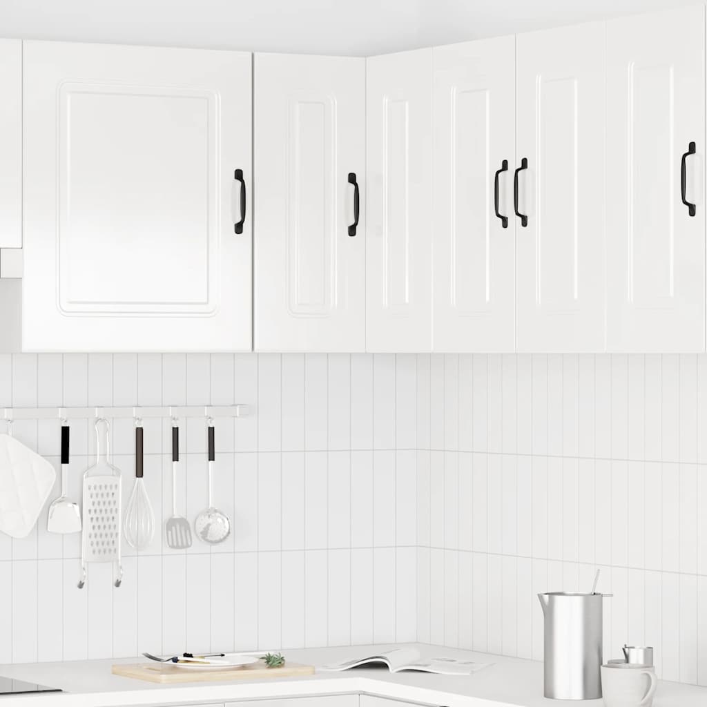 Γωνιακό ντουλάπι τοίχου κουζίνας "Kalmar" High Gloss White
