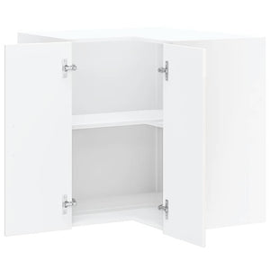 Γωνιακό ντουλάπι τοίχου κουζίνας "Kalmar" High Gloss White