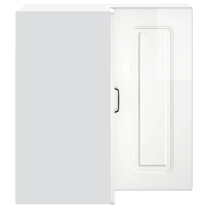 Γωνιακό ντουλάπι τοίχου κουζίνας "Kalmar" High Gloss White