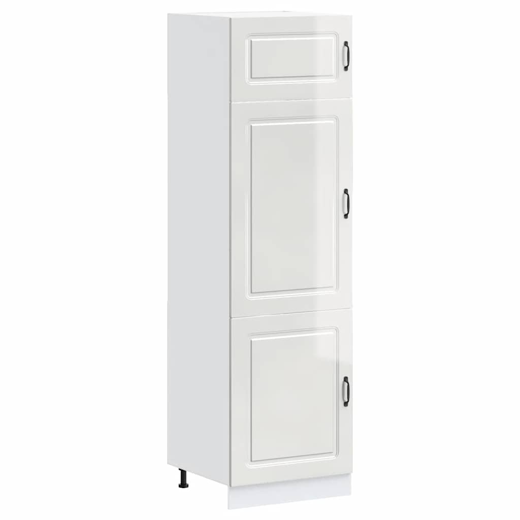 Ντουλάπι κουζίνας "Kalmar" High Gloss White Engineered Wood - Pakobazaar