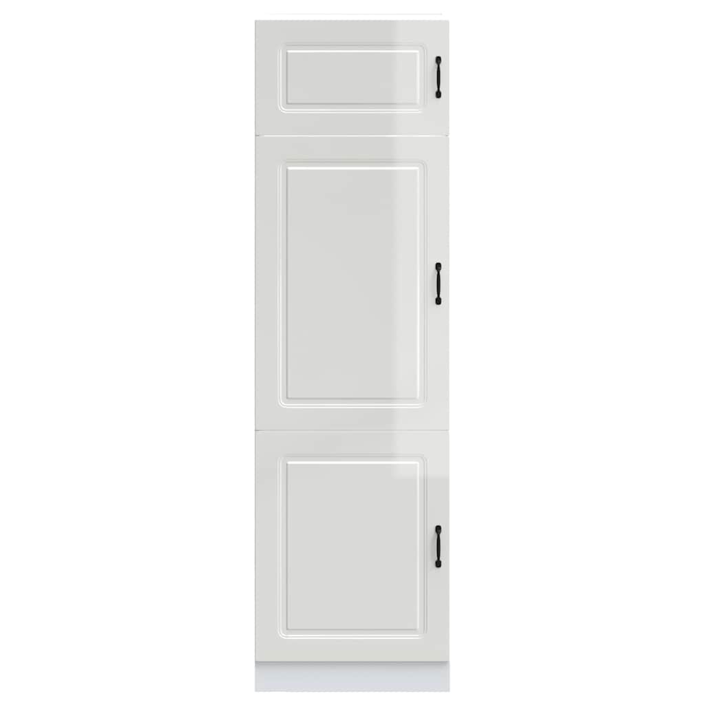 Ντουλάπι κουζίνας "Kalmar" High Gloss White Engineered Wood - Pakobazaar