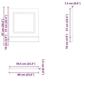 Πίνακας πλυντηρίου πιάτων Porto Δρυς Sonoma 45x1,5x57 εκ.