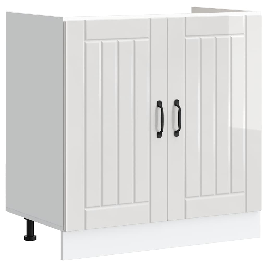 Ντουλάπι βάσης νεροχύτη "Lucca" High Gloss White - Pakobazaar