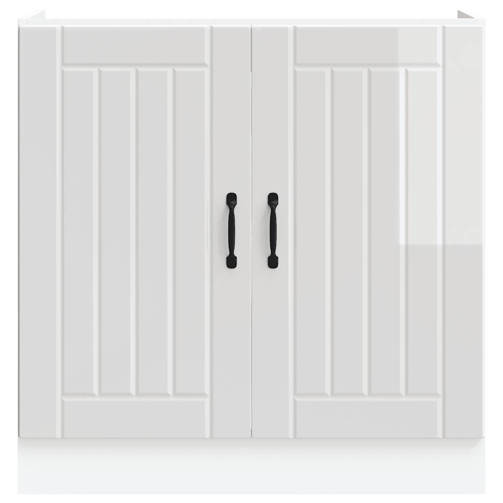 Ντουλάπι βάσης νεροχύτη "Lucca" High Gloss White - Pakobazaar