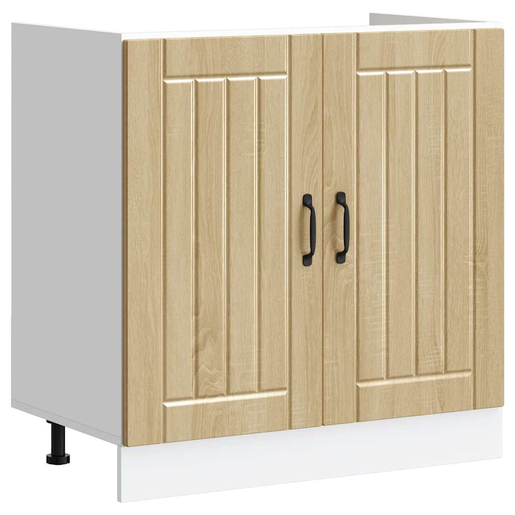 Ντουλάπι βάσης νεροχύτη "Lucca" Sonoma Oak Engineered Wood - Pakobazaar