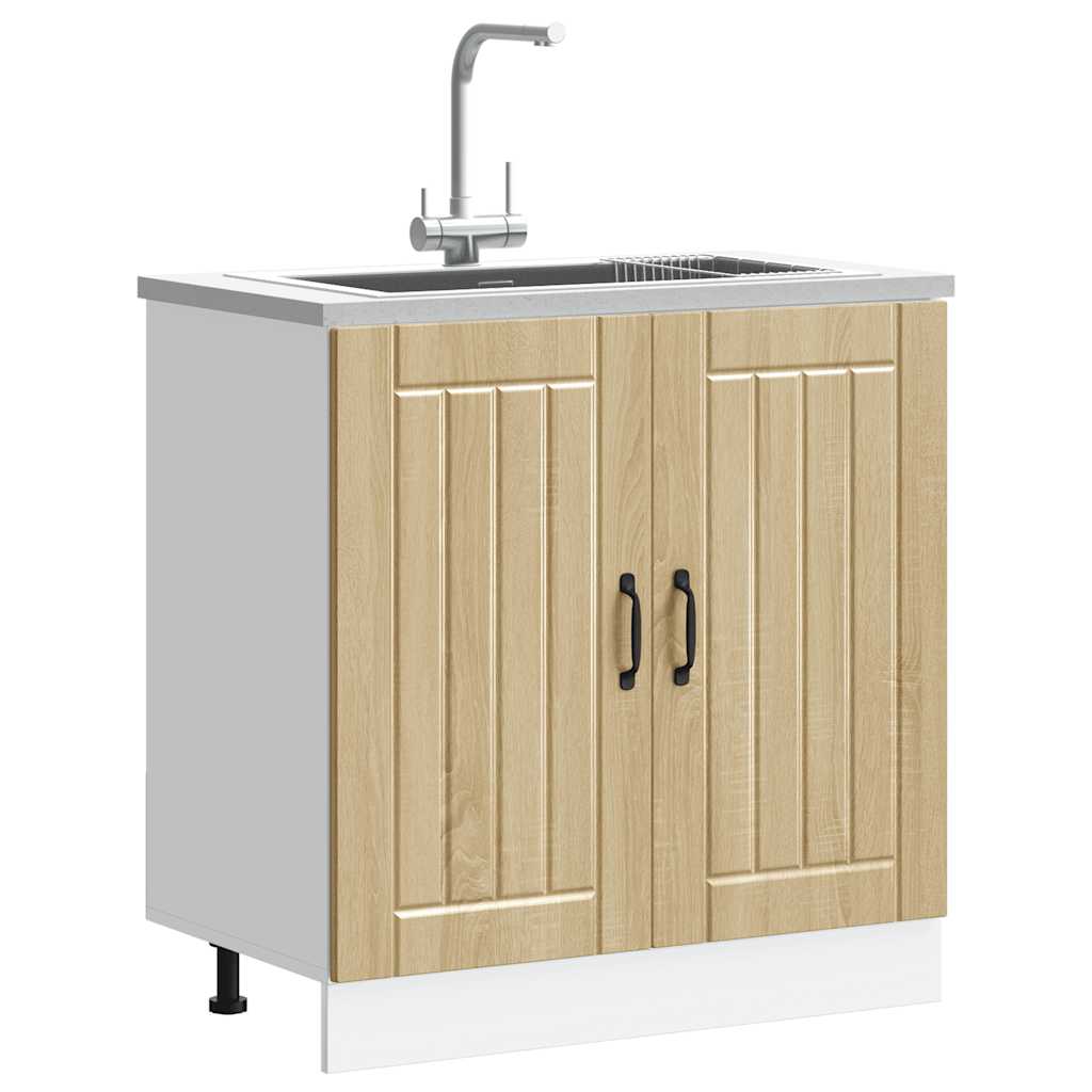 Ντουλάπι βάσης νεροχύτη "Lucca" Sonoma Oak Engineered Wood - Pakobazaar