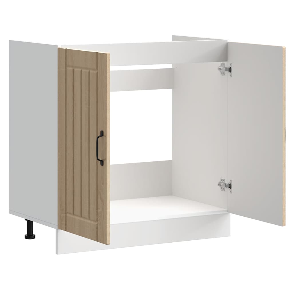 Ντουλάπι βάσης νεροχύτη "Lucca" Sonoma Oak Engineered Wood - Pakobazaar