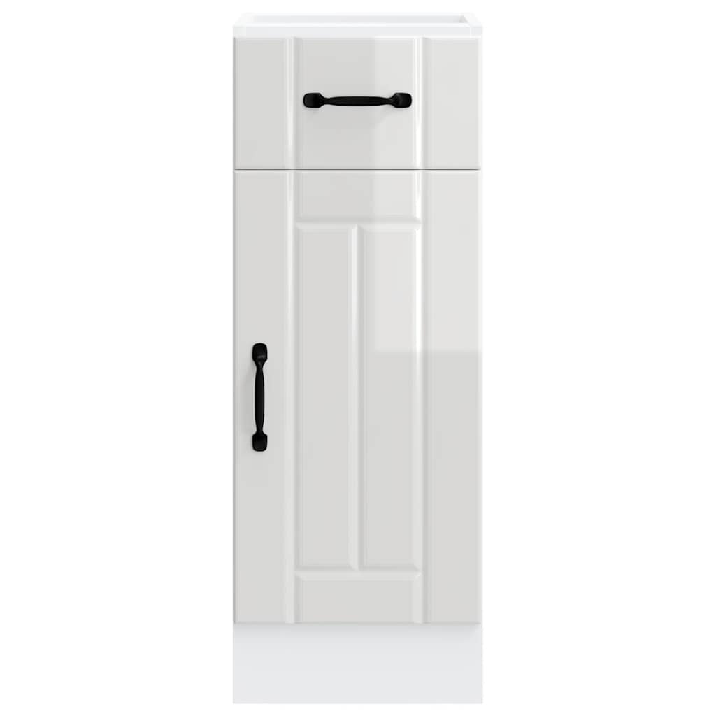 ντουλάπι βάσης κουζίνας Lucca Λευκό Υψηλής στιλπνότητας - Pakobazaar
