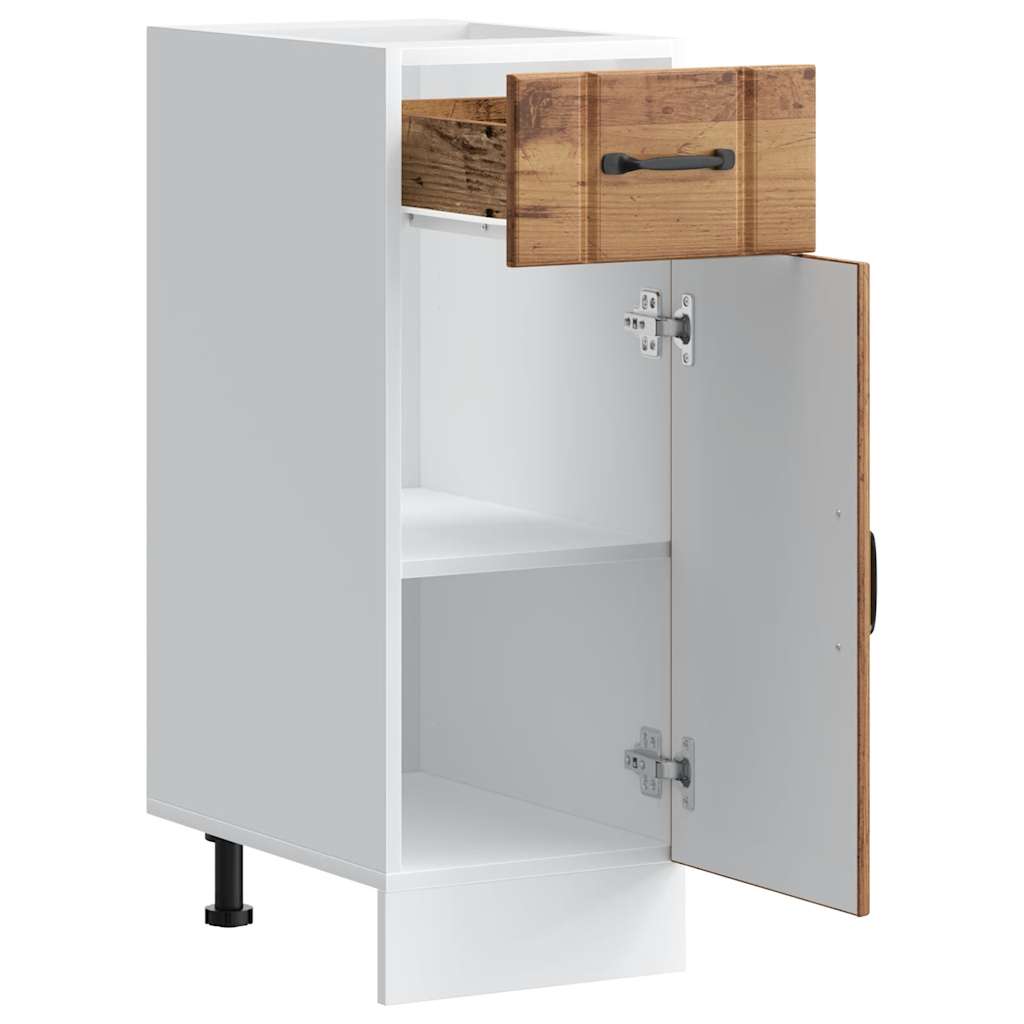 ντουλάπι βάσης κουζίνας Lucca Παλαιό ξύλο κατασκευασμένο ξύλο