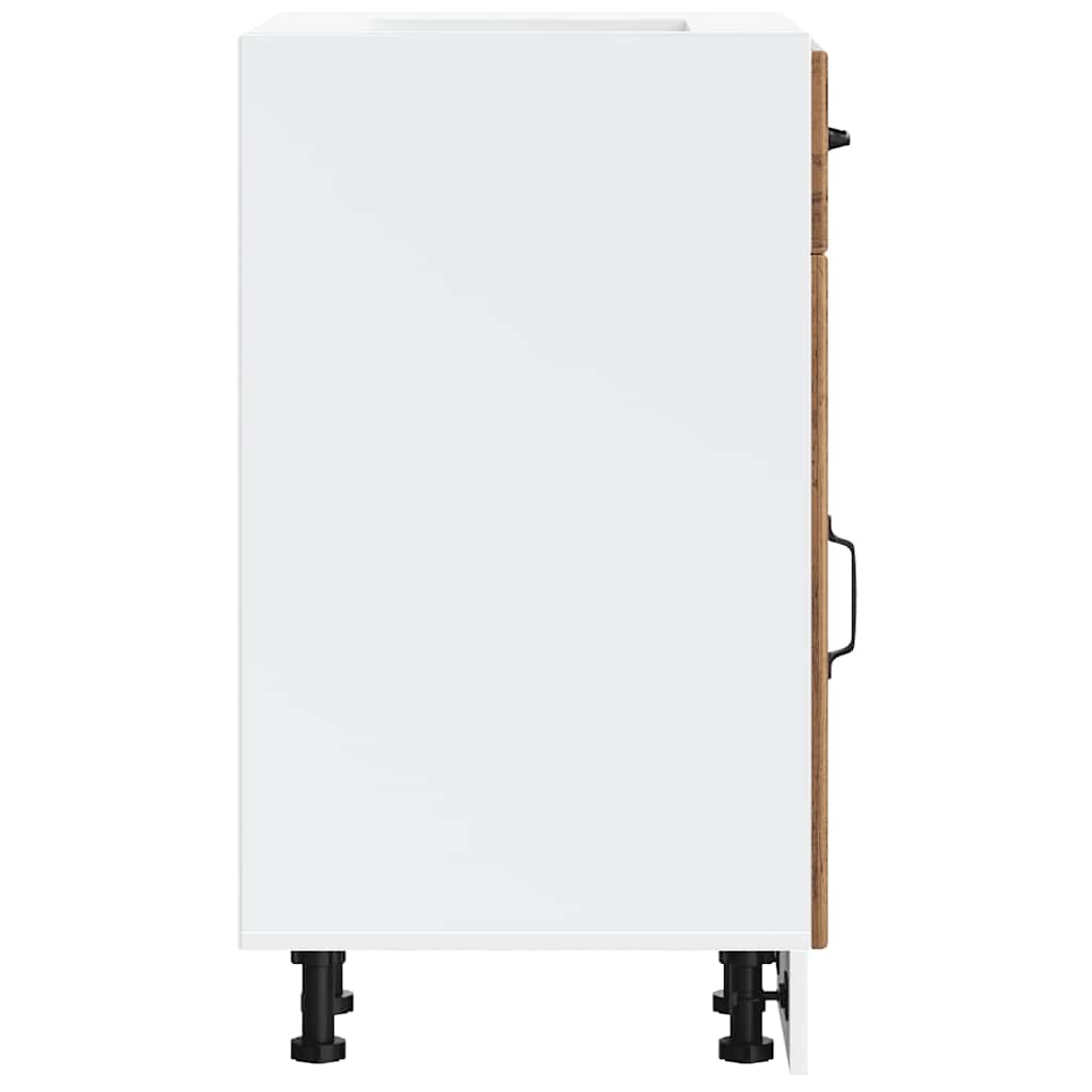 ντουλάπι βάσης κουζίνας Lucca Παλαιό ξύλο κατασκευασμένο ξύλο