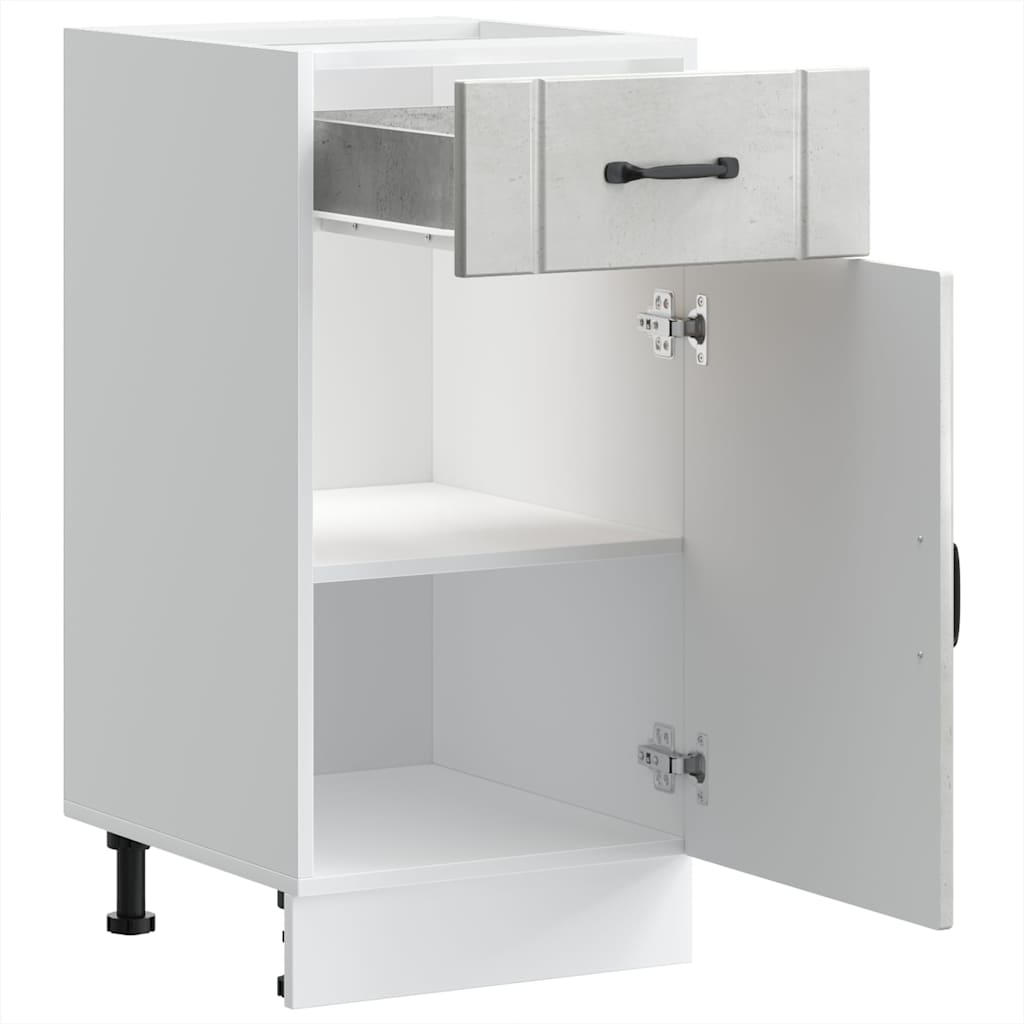 ντουλάπι βάσης κουζίνας Lucca Μπετόν Γκρι κατασκευασμένο ξύλο