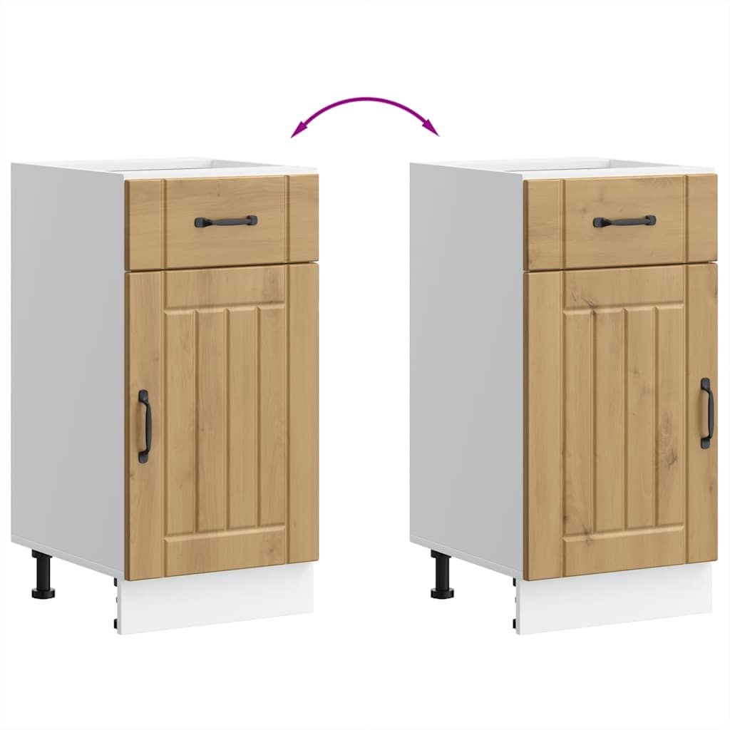 ντουλάπι βάσης κουζίνας Lucca Δρυς τεχνίτης κατασκευασμένο ξύλο