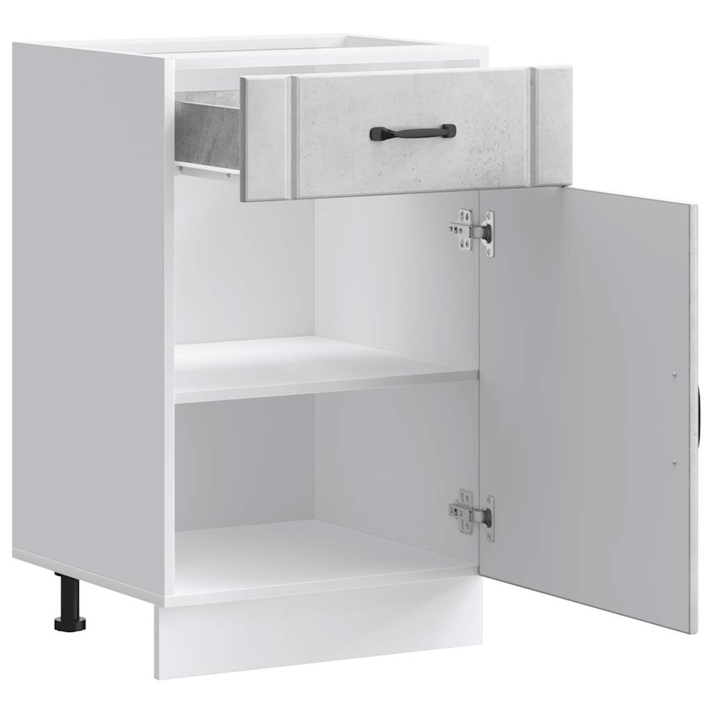 ντουλάπι βάσης κουζίνας Lucca Μπετόν Γκρι κατασκευασμένο ξύλο