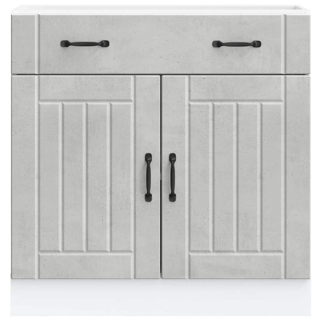 ντουλάπι βάσης κουζίνας Lucca Μπετόν Γκρι κατασκευασμένο ξύλο