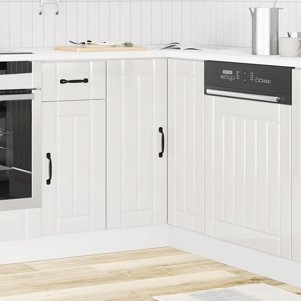 Γωνιακό ντουλάπι βάσης κουζίνας "Lucca" High Gloss White - Pakobazaar