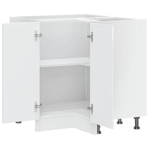 Γωνιακό ντουλάπι βάσης κουζίνας "Lucca" High Gloss White - Pakobazaar