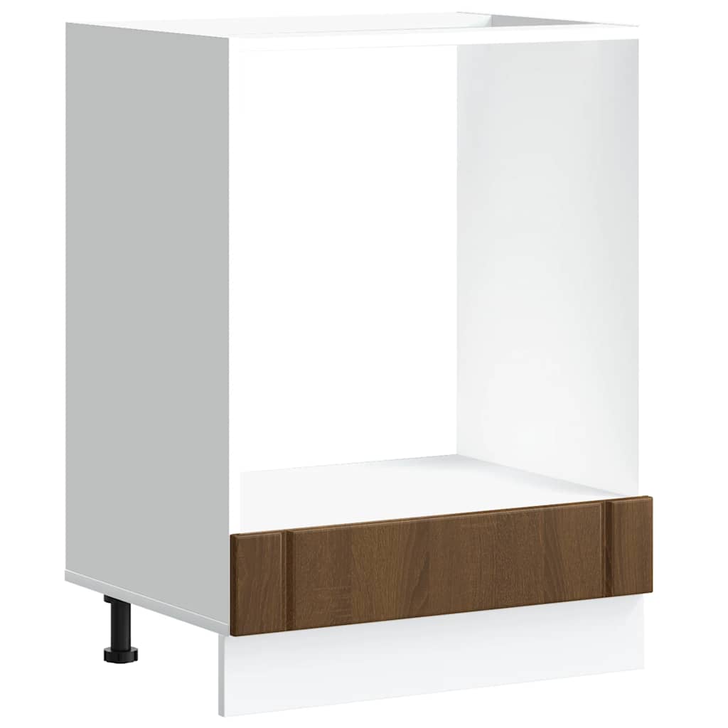 ντουλάπι φούρνου  "Lucca" Καφέ δρυς καπλαμά Ξύλο