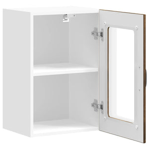 Ντουλάπι τοίχου κουζίνας με γυάλινη πόρτα "Lucca" Καπνιστή δρυς