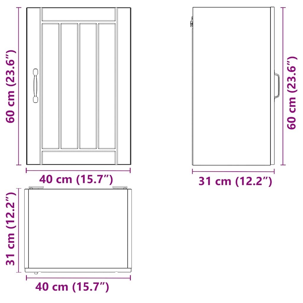 ντουλάπι τοίχου κουζίνας "Lucca" Καφέ δρυς καπλαμά ξύλινο