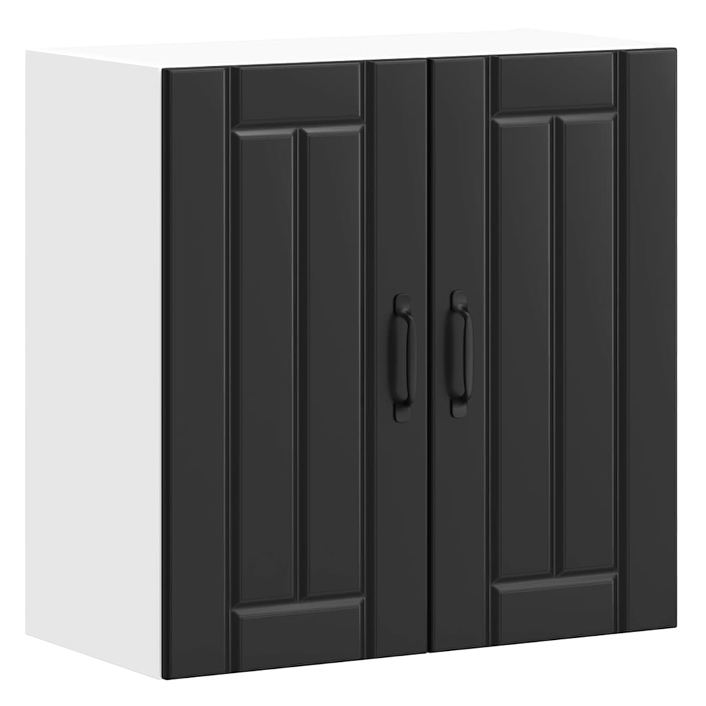 Ντουλάπι τοίχου κουζίνας "Lucca" Μαύρο κατασκευασμένο ξύλο - Pakobazaar