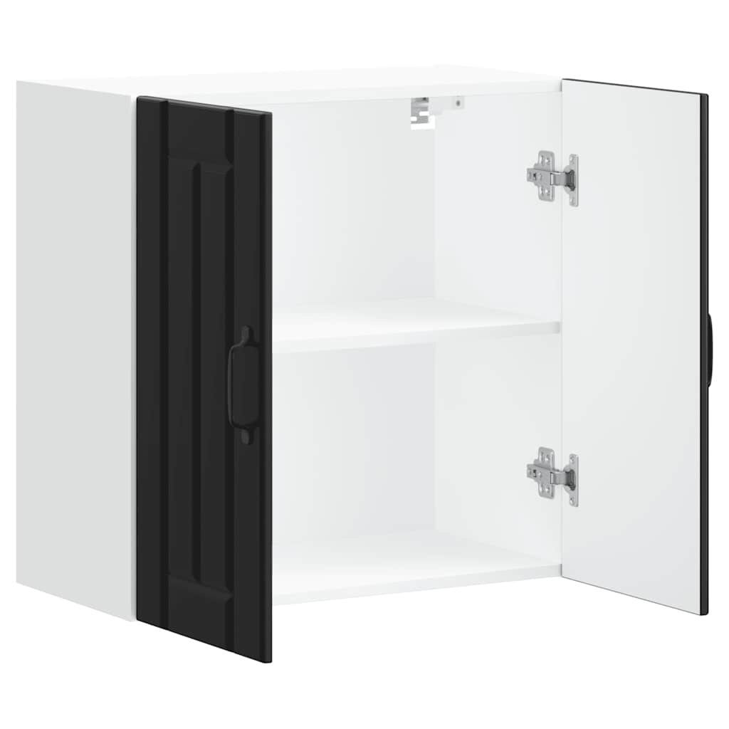 Ντουλάπι τοίχου κουζίνας "Lucca" Μαύρο κατασκευασμένο ξύλο - Pakobazaar