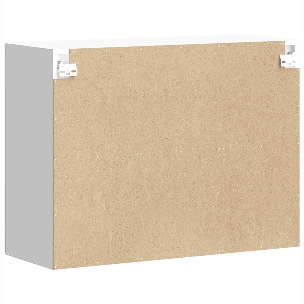 Ντουλάπι τοίχου κουζίνας με γυάλινη πόρτα "Lucca" Λευκό - Pakobazaar