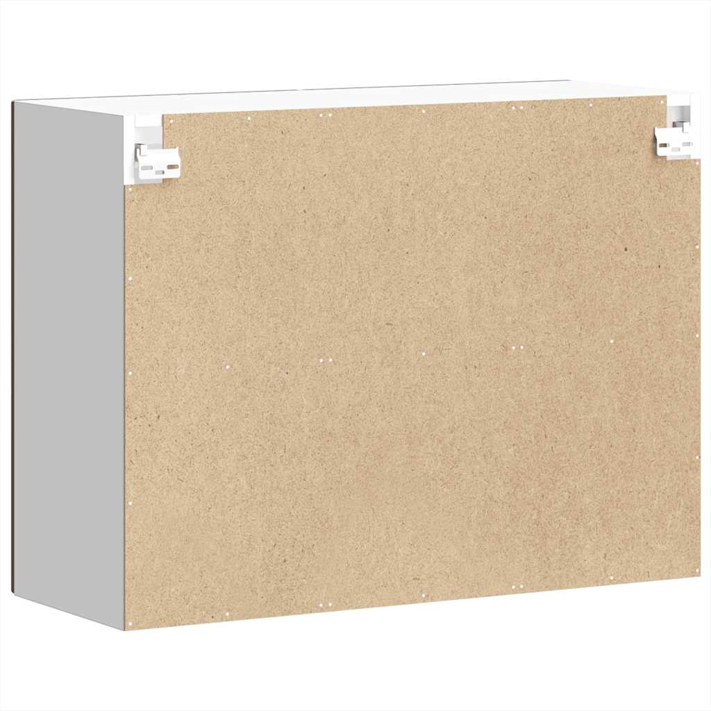 ντουλάπι τοίχου κουζίνας με γυάλινη πόρτα "Lucca" Καφέ δρυς