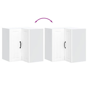 Γωνιακό ντουλάπι τοίχου κουζίνας "Lucca" Λευκό - Pakobazaar
