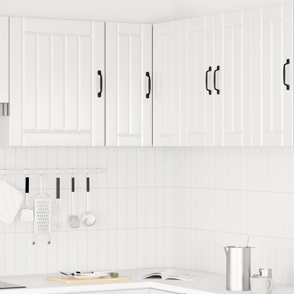 Γωνιακό ντουλάπι τοίχου κουζίνας "Lucca" High Gloss White - Pakobazaar