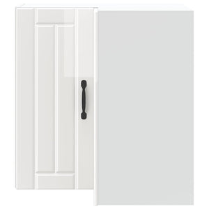 Γωνιακό ντουλάπι τοίχου κουζίνας "Lucca" High Gloss White - Pakobazaar
