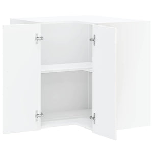 Γωνιακό ντουλάπι τοίχου κουζίνας "Lucca" High Gloss White - Pakobazaar
