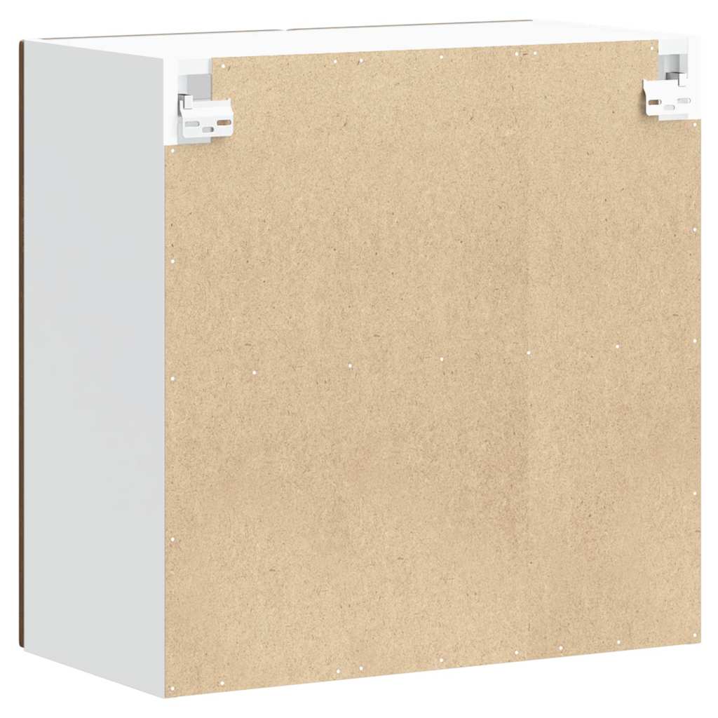 ντουλάπι τοίχου κουζίνας με γυάλινη πόρτα "Lucca" Καφέ δρυς