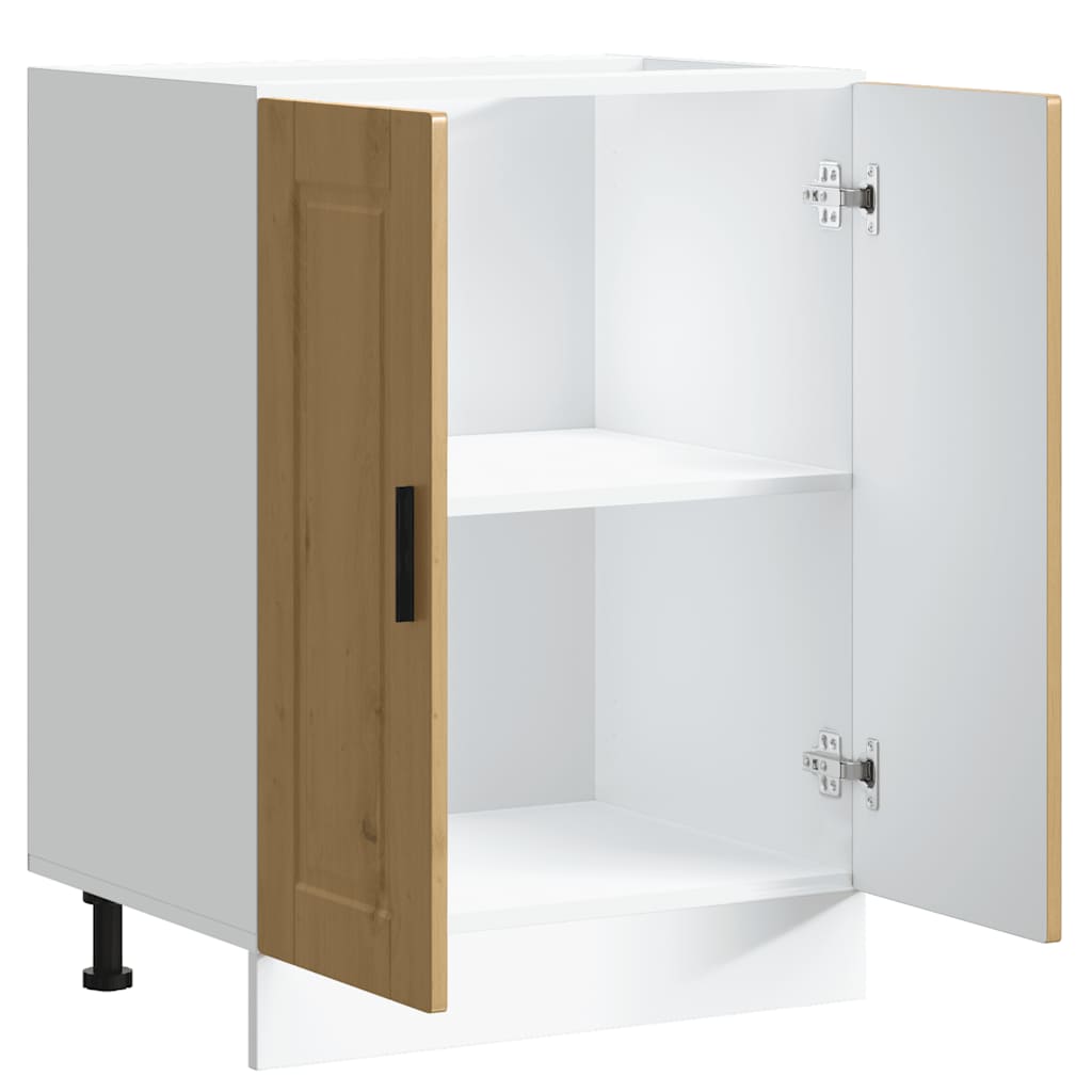 ντουλάπι βάσης κουζίνας Porto Δρυς τεχνίτης κατασκευασμένο ξύλο - Pakobazaar