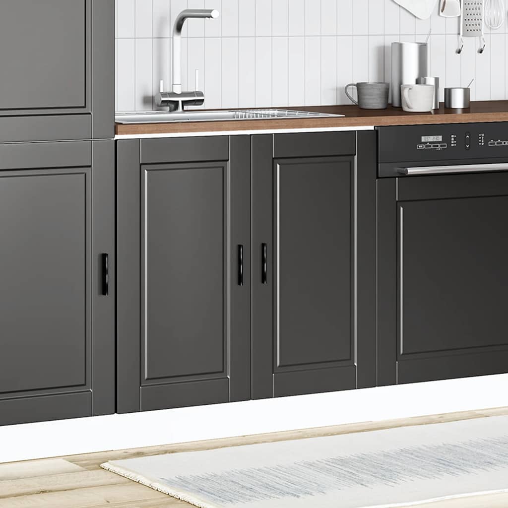 Ντουλάπι βάσης νεροχύτη Porto Μαύρο 80x46x81,5 cm - Pakobazaar