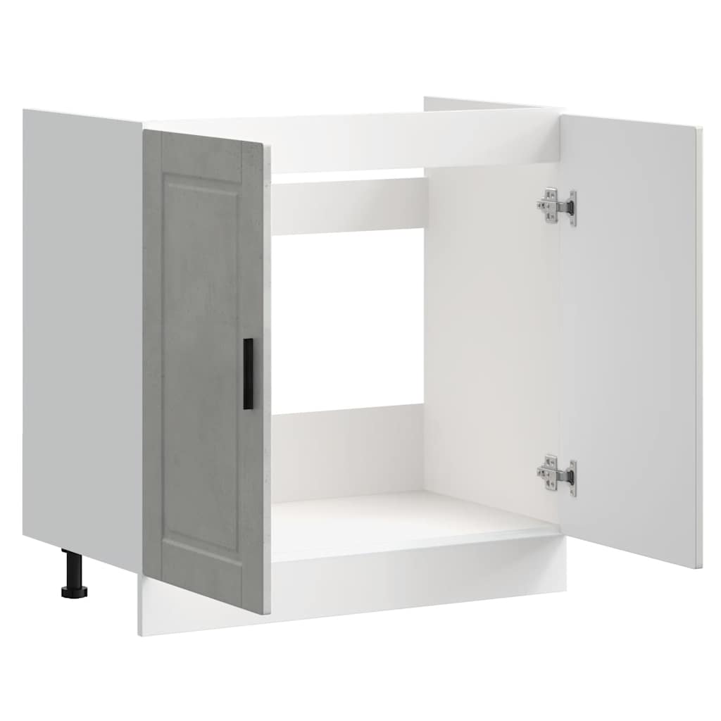 Ντουλάπι βάσης νεροχύτη Porto Γκρι μπετόν 80x46x81,5 cm - Pakobazaar