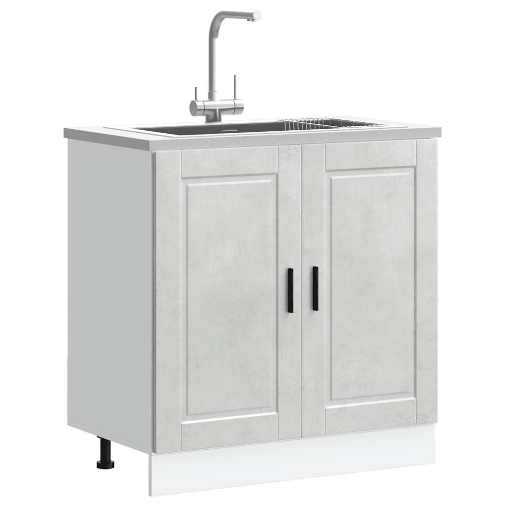 Ντουλάπι βάσης νεροχύτη Porto Γκρι μπετόν 80x46x81,5 cm - Pakobazaar