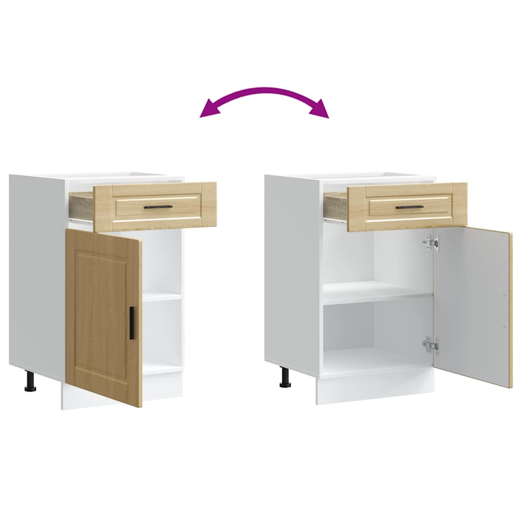 ντουλάπι βάσης κουζίνας Porto Δρυς sonoma κατασκευασμένο ξύλο - Pakobazaar