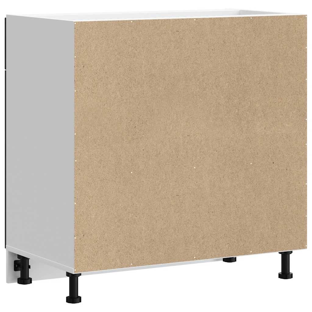 ντουλάπι βάσης κουζίνας Porto Μαύρο κατασκευασμένο ξύλο