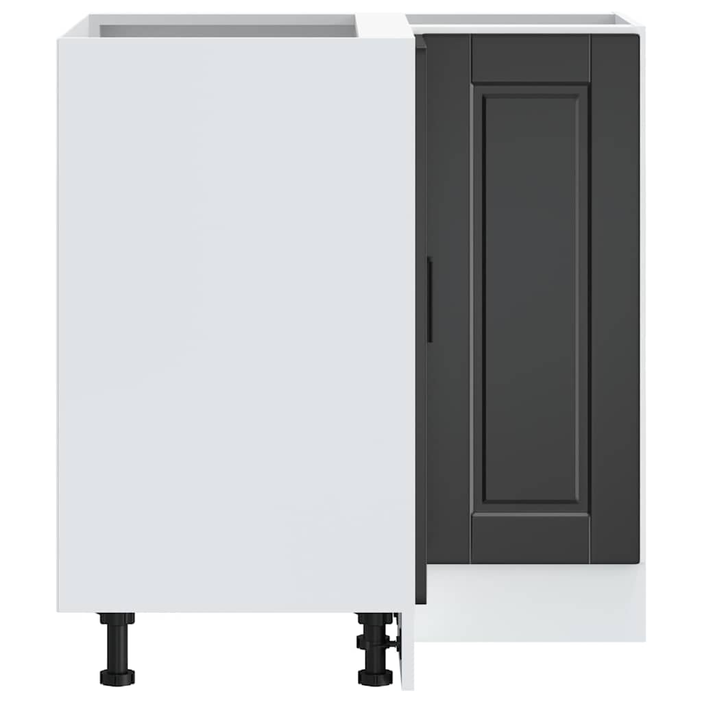 Γωνιακό ντουλάπι βάσης κουζίνας Porto Μαύρο Επεξεργασμένο Ξύλο - Pakobazaar