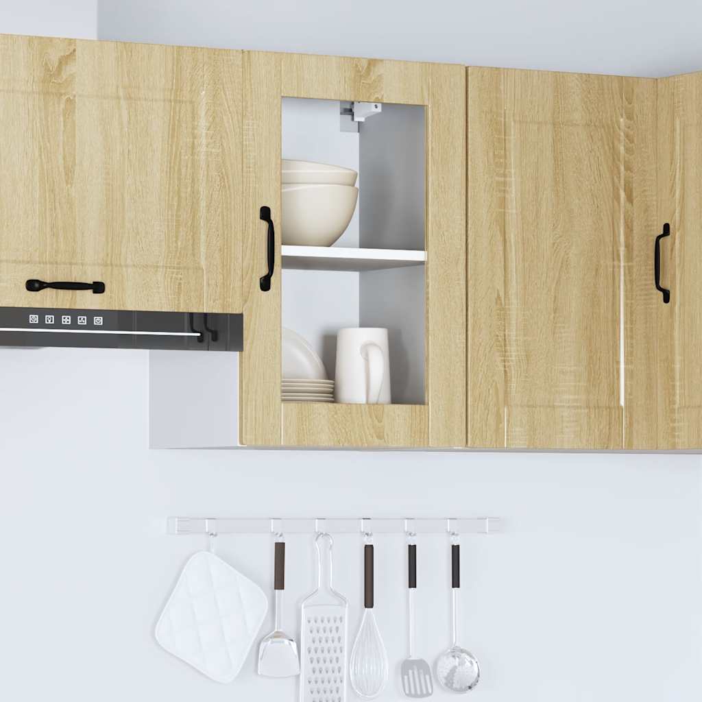 Ντουλάπι τοίχου κουζίνας με γυάλινη πόρτα Porto Δρυς Sonoma - Pakobazaar