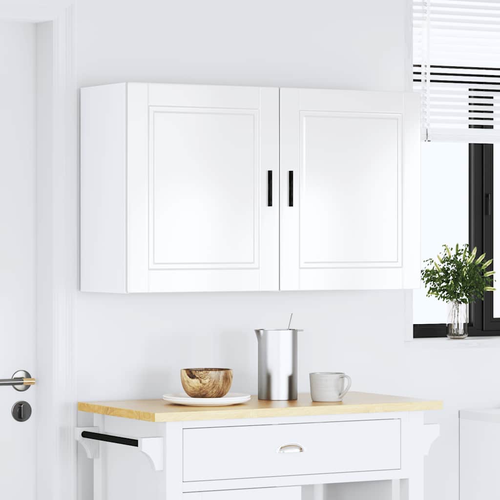 ντουλάπια τοίχου κουζίνας 2 τεμάχια "Porto" High Gloss White - Pakobazaar