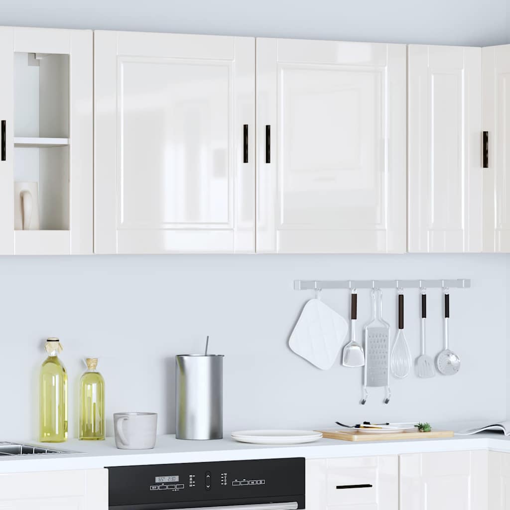 ντουλάπια τοίχου κουζίνας 2 τεμάχια "Porto" High Gloss White - Pakobazaar