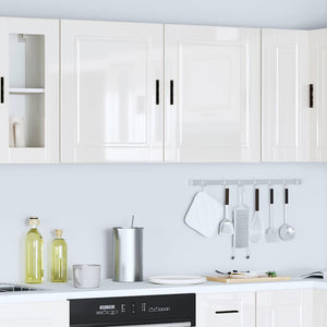 ντουλάπια τοίχου κουζίνας 2 τεμάχια "Porto" High Gloss White - Pakobazaar