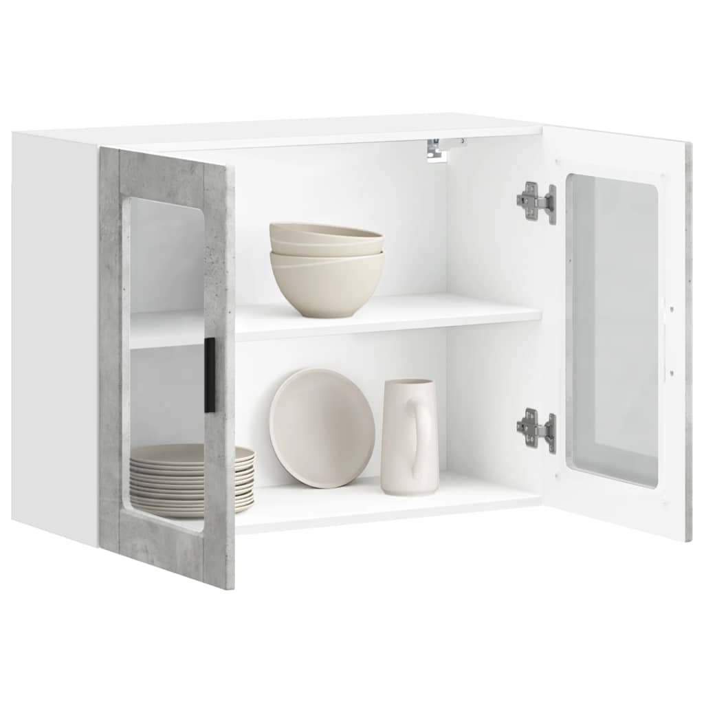 Ντουλάπι τοίχου κουζίνας με γυάλινη πόρτα Porto Μπετόν Γκρι