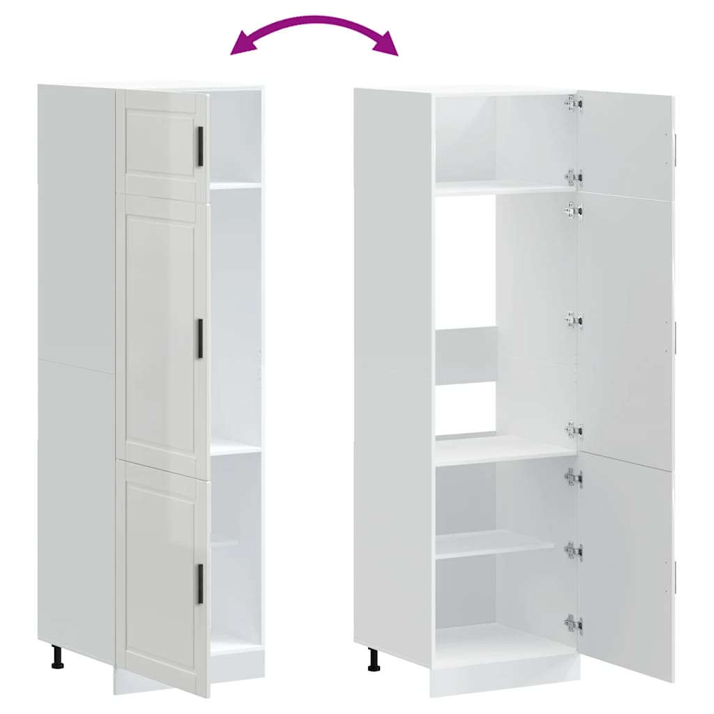 Ντουλάπι κουζίνας Porto Γυαλ. Λευκό Επεξεργασμένο Ξύλο