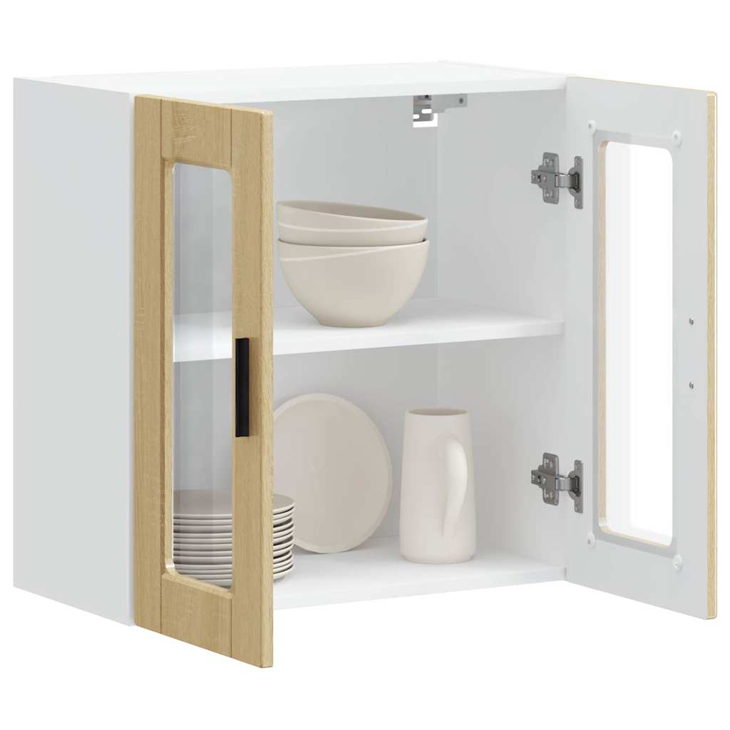 Ντουλάπι τοίχου κουζίνας με γυάλινη πόρτα Porto Δρυς Sonoma