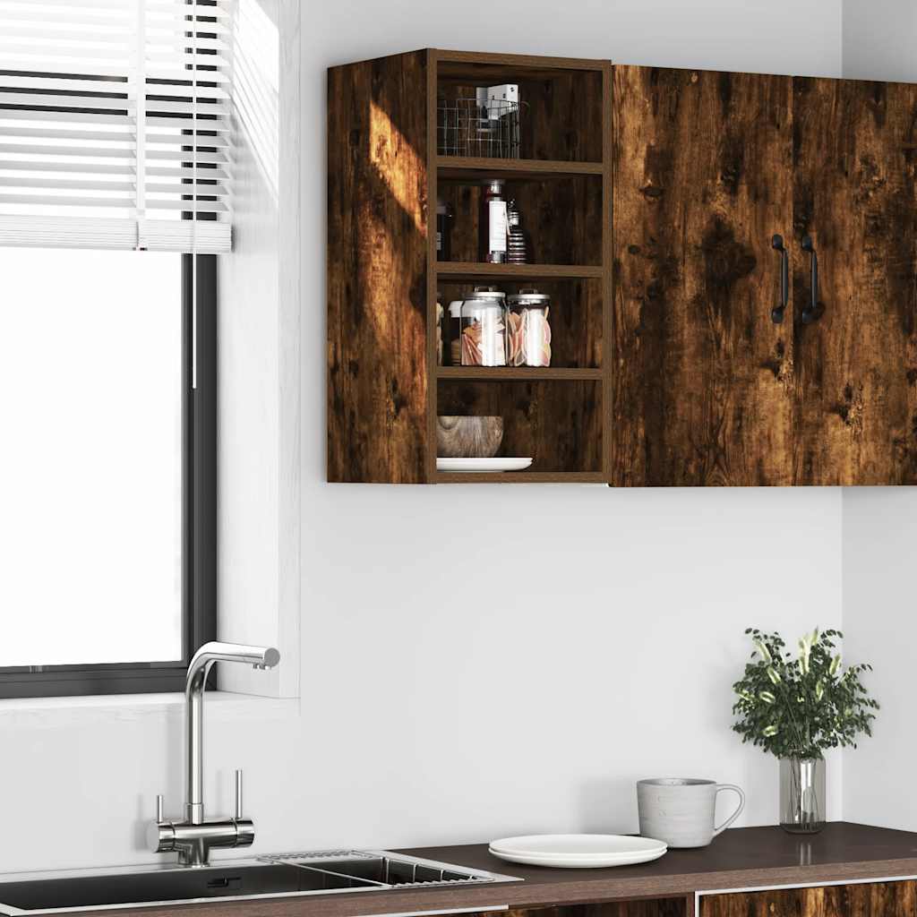Κρεμαστό Ντουλάπι "Riga" Καπνιστή Δρυς 30x29,5x60 εκ. από Τεχνητό Ξύλο - Pakobazaar