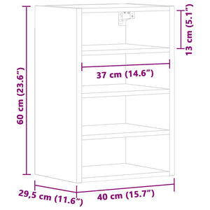 Κρεμαστό Ντουλάπι "Riga" Ξύλο Sonoma Δρυς 40x29,5x60 εκ. από Τεχνητό Ξύλο - Pakobazaar
